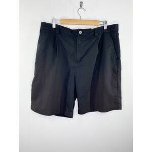 Adidas Black Zip Fly Button Closure Polyester Golf Shorts Men's Size 38